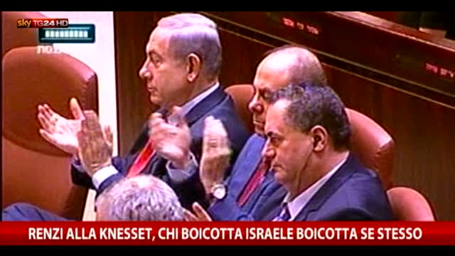 Renzi alla Knesset: chi boicotta Israele boicotta se stesso