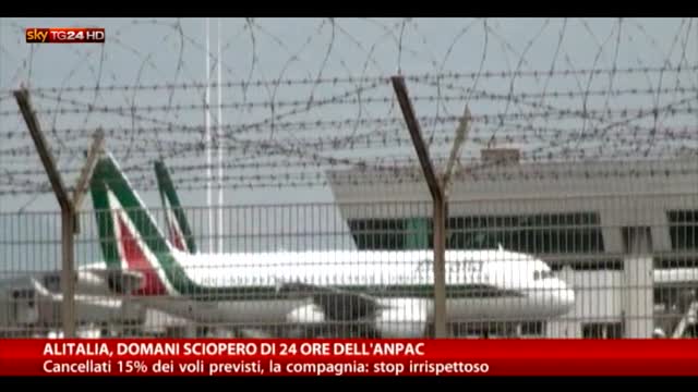 Sciopero Anpac, Alitalia cancella il 15% dei voli