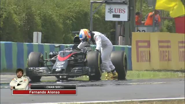 Alonso, tempi duri: deve spingere la sua McLaren...
