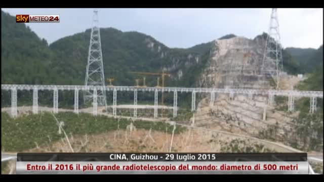 Costruzione di un enorme radiotelescopio in Cina
