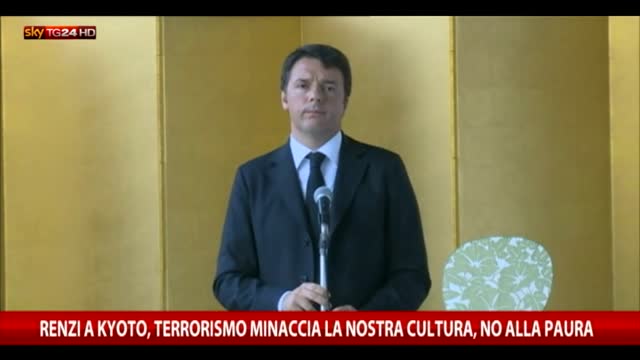 Renzi: "Il terrorismo minaccia la nostra cultura"
