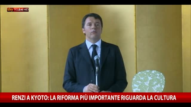Renzi: "La riforma più importante riguarda la cultura"