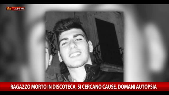Ragazzo morto in discoteca in Salento, domani l’autopsia