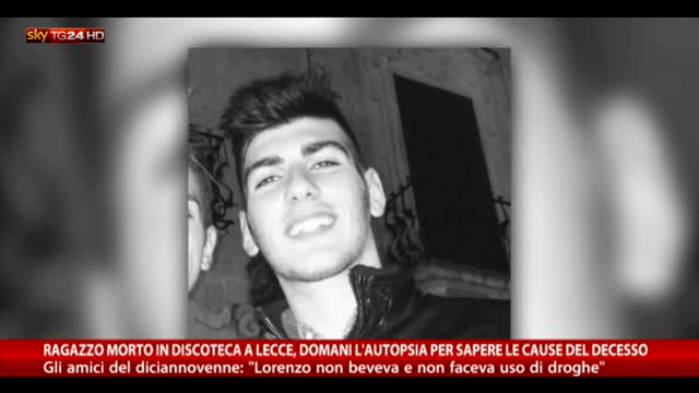 Lecce, domani l'autopsia del giovane morto in discoteca