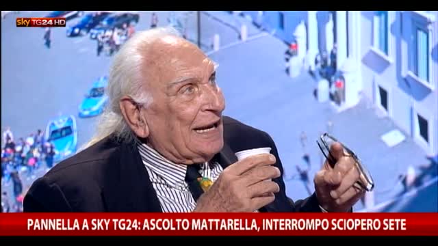 Marco Pannella a Sky TG24 interrompe lo sciopero della sete