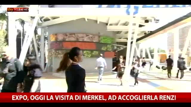 Expo: Merkel in visita, con lei il premier Renzi