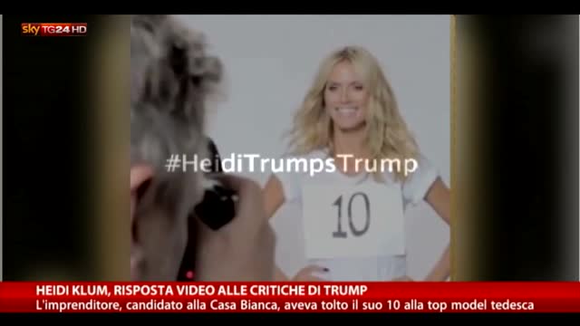 Heidi Klum, risposta video alle critiche di Trump