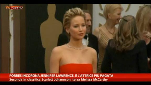 Forbes incorona Jennifer Lawrence: è l'attrice più pagata