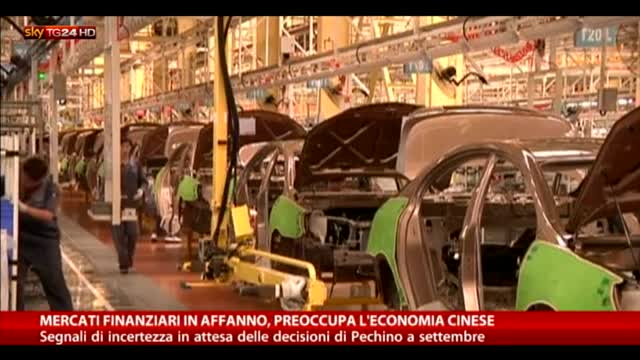 Mercati finanziari in affanno, preoccupa l'economia cinese