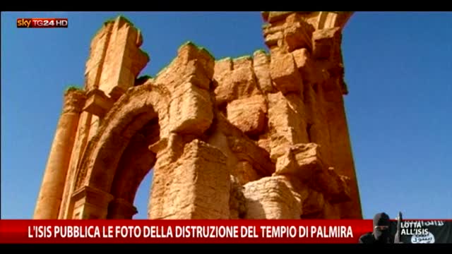 Palmira, Isis pubblica le foto della distruzione del tempio