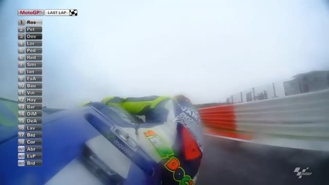 L'ultimo giro di Silverstone: Rossi vola verso il traguardo
