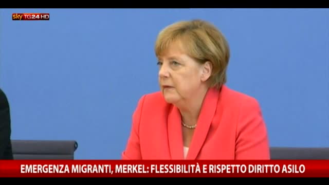 Migranti, Merkel: flessibilità e rispetto diritto d'asilo