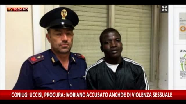 Coniugi uccisi, Procura: ivoriano accusato anche di stupro