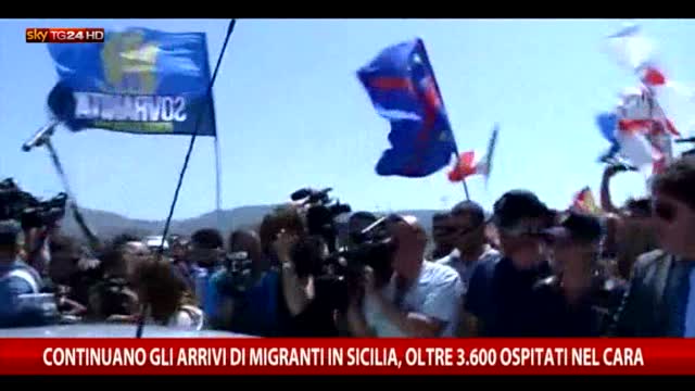 Immigrazione, Salvini in visita al Cara di Mineo