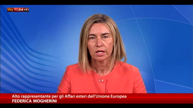 Mogherini a Sky TG24: "Proteggere chi fugge da guerre"