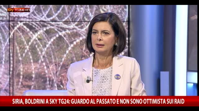 Boldrini: "Non sono ottimista sui bombardamenti"