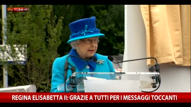 Regina Elisabetta: "Grazie a tutti per i messaggi toccanti"