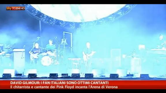David Gilmour: i fan italiani sono ottimi cantanti
