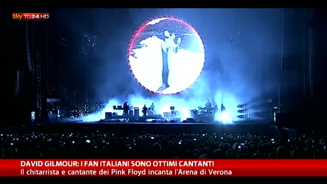 David Gilmour: i fan italiani sono ottimi cantanti