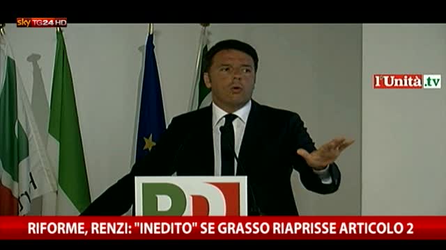 Renzi: sì ai senatori “designati” dai cittadini 