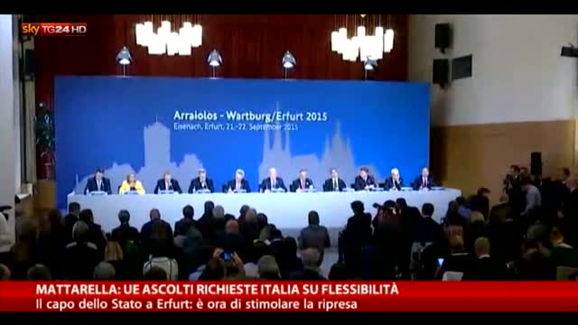 Mattarella: Ue ascolti richieste Italia su flessibilità 