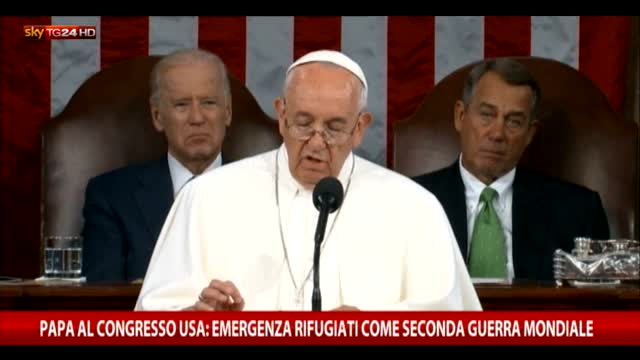 Congresso, Papa: emergenza rifugiati come II guerra mondiale