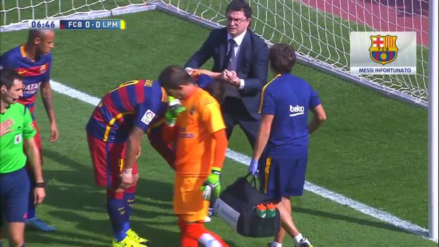 Messi fuori per infortunio dopo 8' contro il Las Palmas