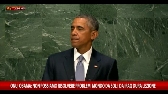 Obama: "Non possiamo risolvere i problemi del mondo da soli"