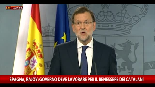 Spagna, Rajoy: governo deve lavorare per benessere catalani