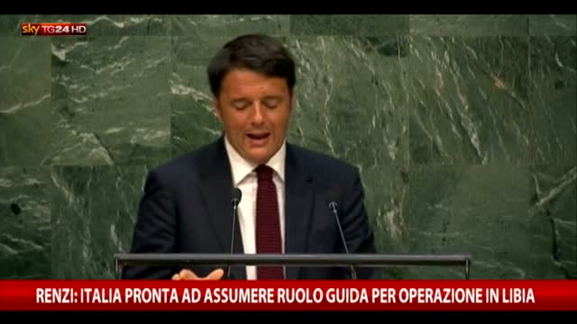 Renzi: Italia pronta ad assumere ruolo guida in Libia