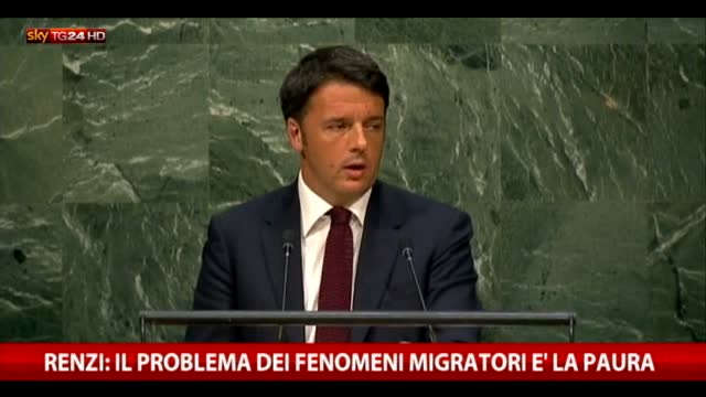 Renzi:; "Il problema della migrazione è la paura"