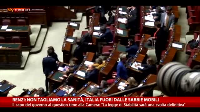 Renzi: non tagliamo la sanità, Italia fuori da sabbie mobili