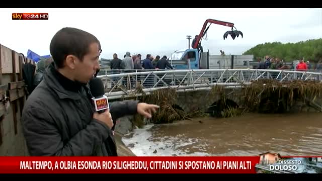 Maltempo Sardegna, a Olbia esonda il Rio Siligheddu