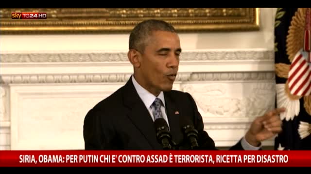 Siria, Obama: per Putin chi è contro Assad è un terrorista