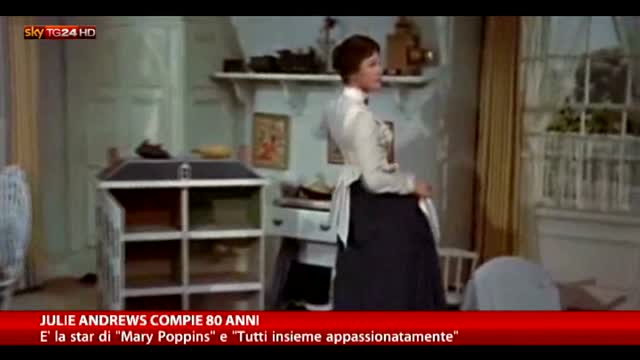 Julie Andrews compie 80 anni, auguri a Mary Poppins