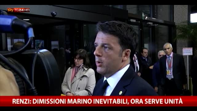 Renzi: dimissioni Marino inevitabili