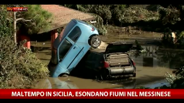Maltempo in Sicilia, esondano fiumi nel Messinese