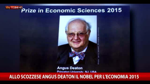 Allo scozzese Angus Deaton il Nobel per l'Economia 2015