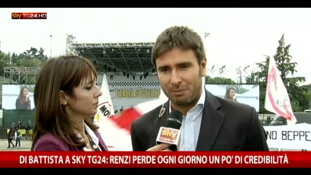 Di Battista a Sky TG24: Renzi perde ogni giorno credibilità