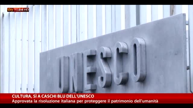 Cultura, sì ai caschi blu dell'Unesco
