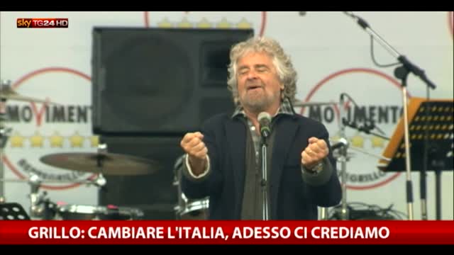 Grillo: cambiare l'Italia, adesso ci crediamo