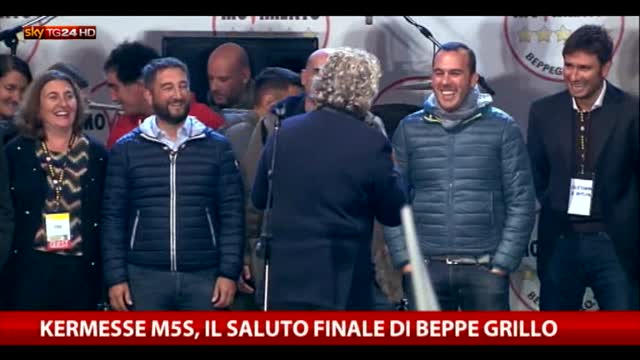 Kermesse M5S, il saluto finale di Beppe Grillo
