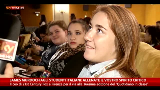 James Murdoch a studenti italiani: allenate spirito critico