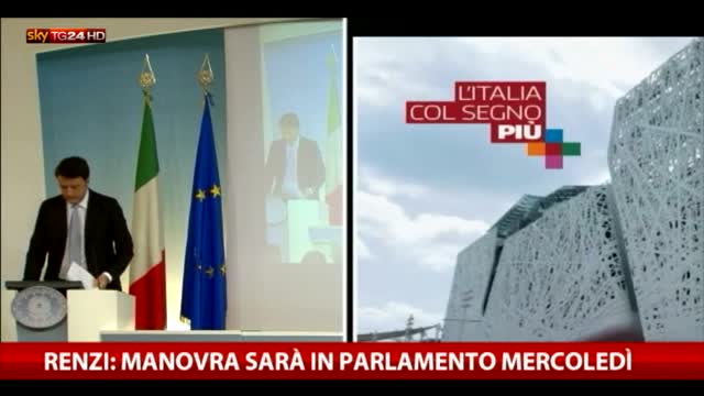 Manovra, Renzi: "Sarà in Parlamento mercoledì"