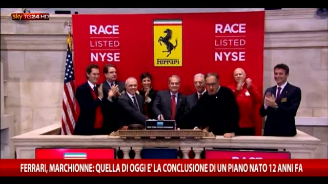 Ferrari a Wall Street, Marchionne: enormi opportunità