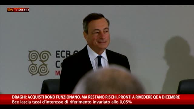 Draghi  acquisti bond funzionano, ma restano rischi