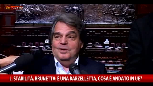 Legge di stabilità, Brunetta: "È una barzelletta"