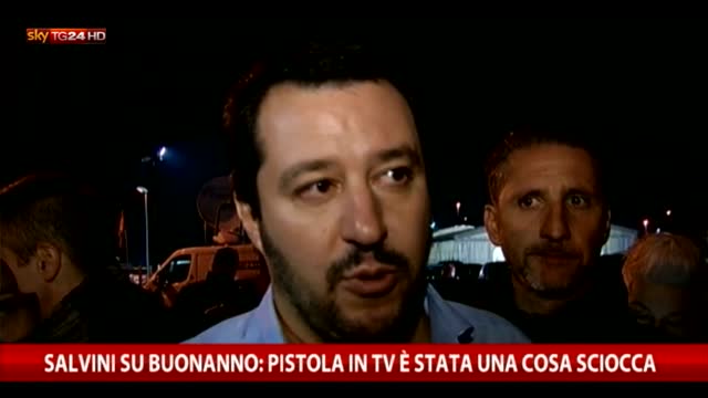Salvini su Bonanno: pistola in tv cosa sciocca  