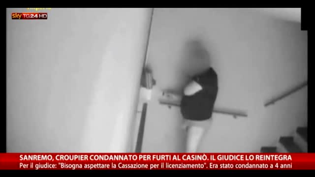 Sanremo, reintegrato al lavoro croupier condannato per furti