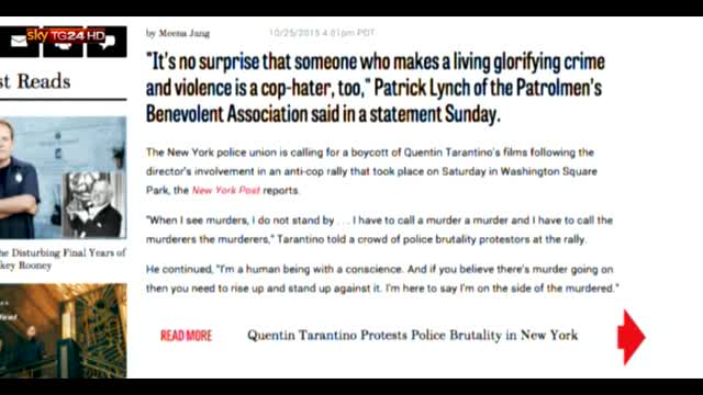 Tarantino contro la polizia di New York che lo boicotta